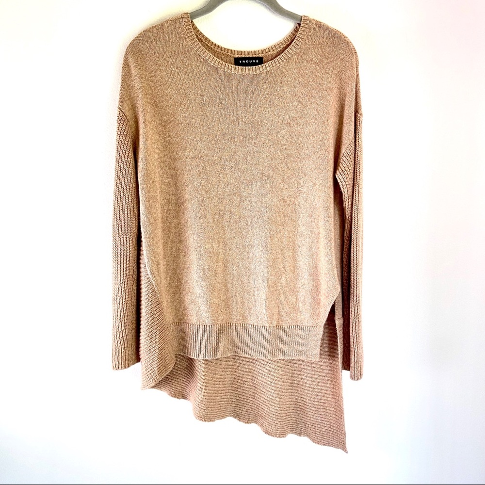 Trouve Asymmetrical Crew Neck Sweater XS